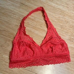 Halter top bralette coral